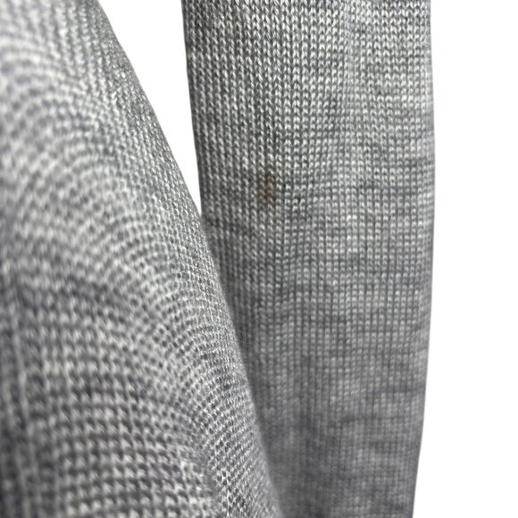 Vintage Y2K Say What Gray Medium Cable Knit Long Sleeve Cardigan Sweater Wool - Picture 6 of 7